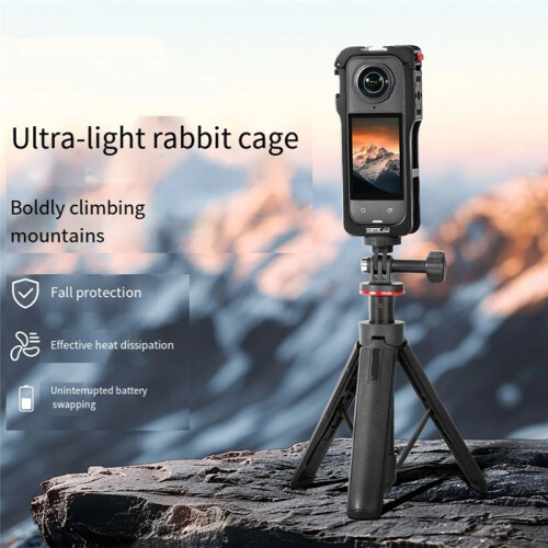 STARTRC for  X5 Camera Cage Quick Release Protective Metal Frame with Lens Guard Durable Action Camera Accessory 2