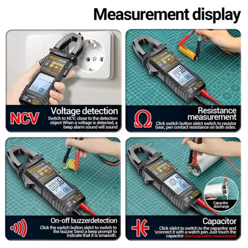 ANENG PN109  Clamp Meter Multimeter Digital 4000 Count 600A High Current Non-Contact Voltage Tester NCV Capacitance Tools A 1
