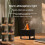 2-in-1 Himalayans Salt Lamp & Essential Oil Diffuser Aromatherapy Diffuser Automatic Fragrance Flame Humidifier White 5