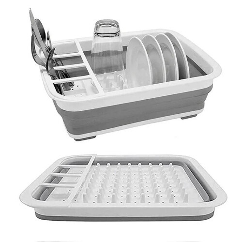 Kitchen Foldable Dish Rack Storage Water Leakage Plastic Tableware Bowl Dinnerware Drain Bowl Tray Home Drying Rack 1