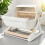 Automatic Cat Litter Box with Easy Clean Drawer Design, Odorless Deodorizer and Spacious Interior for Large Cats 2