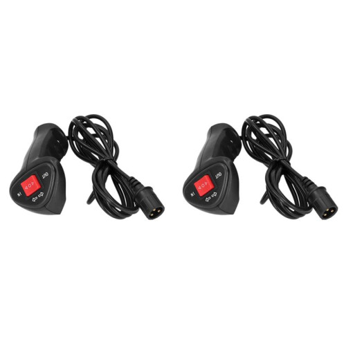 2X Universal Electric Winch Controller Wireless Remote Controller with 9.2 Feet Cable Suitable for Off-Road Vehicles
