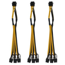3X ATX 12V CPU 8 Pin to 3X 8Pin (6+2) Pin PCI-E Male Splitter Power Extension Adapter Cable for Card