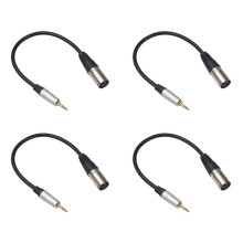 4st 3,5 mm Stereojackplugg Ljudkabel 3,5 mm Stereojackplugg Till 3-Stifts XLR Hanemikrofon Ljudkabeladapter 0,