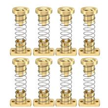 8pcs Z Axis T8 Anti Backlash Spring Loaded Nut Elimination Brass Nuts for Upgrade 3 3s Pro V2 CR-10 3D Printer