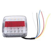 Kwadratowa Lampa LED 12V Dwukolorowa Lampa Tylna Universal Car Supplies BiałY Cover