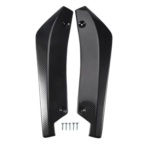 2 x Car Carbon Fiber Rear Bumper Lip Diffuser Splitter Protector