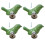 4Pack Green Cute Bird Design Cabinet Door Knobs, Ceramic Drawer Knobs , Vintage Cupboard Pull Handle (Green) 1