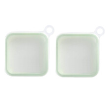 Portable Sandwich Toast Bento Box Reusable Silicone Sandwich Case Microwavable Kids School Breakfast Lunch Box 2Pcs