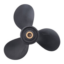 Outboard Propeller 6E0-45941-01-El 7 1/2X8-Ba for  4Hp-6Hp Plastic Alloy 3 Blade Black 9 Spline Tooth