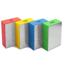 4Pack Diamond Hand Polering Kuddar för Slipning Av Keramik Glasplattor Betong Sten Marmor Granit, 60, 100, 200, 400