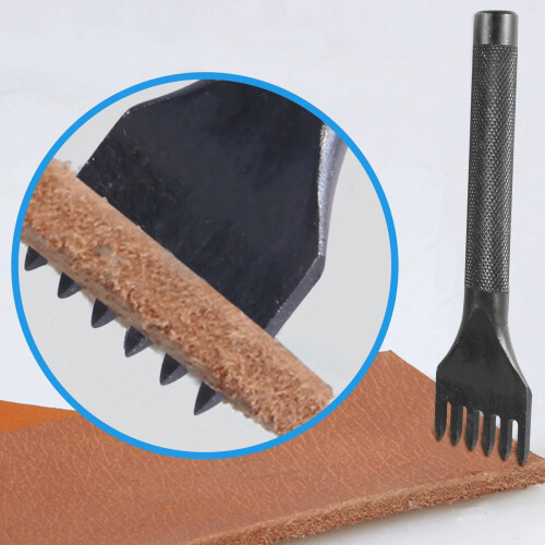 DIY Diamond Lacing Stitching Chisel Set Leather  Kits, Leather  Tooth Punching Tool 4mm 1/2/4/6 Prong 1
