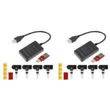 2X Car TPMS Tire Pressure Monitoring System USB Android Navigation Tire Pressure Detection Internal Tire Pressure Sensor