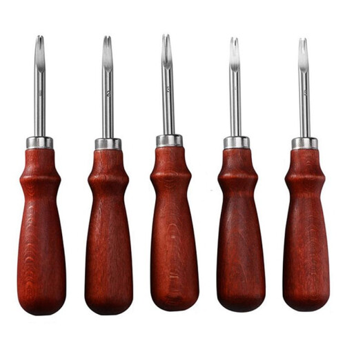 5 Beech Handle Leather Edger Hand DIY Leather Carving Tools Chamfering Shovel  Thinning