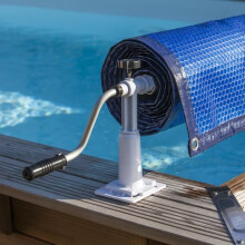 GRE - Pool cover reel for above-ground pools up to 5.8m wide - cylindrical model