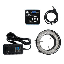 VGA 13MP Monokulärt Mikroskop Digitalkamera Set LED Light Suit Pcb för Datorreparation EU-Kontakt