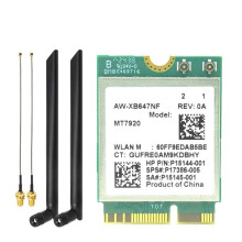 MT7920 WIFI6-Kaart 1800 Mbps 5.2 2,4 GHz/5,8 GHz AX1800 M.2 NGFF Draadloze Wifi-Adapterkaart voor Windows 10/voor Windows 11 + 8 DB-Antenne