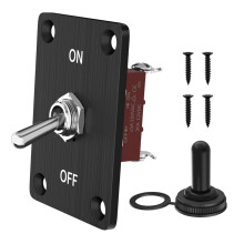 Heavy Duty Toggle  12V DC30A Waterproof Toggle  2 Pin /Off SPST with Mounting Panel for Auto Car Boat