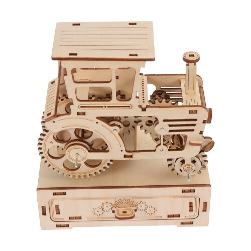 2Set Puzzle Legno Mietitrebbia 3D DIY Gioco Musicale Bambini