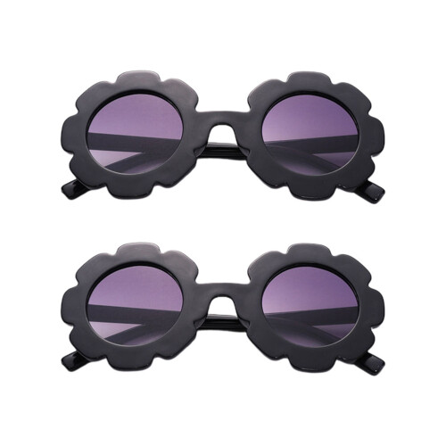6St Anti-Uv Kinderbril Zwart Party Mode Accessoire