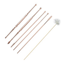 18Pz Kit Cerume Acciaio Lucido Rosa Uso Domestico Facile