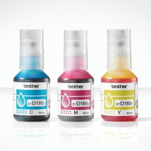 Bouteille d’encre - Brother - BTD180CLVAL - Cyan/Magenta/Jaune - 5000 pages - Pack de 3 - Standard