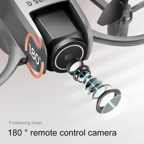 180 Electric Adjustable Camera Drone with Dual Lenses, LED Light, Obstacle Avoidance RC Quadcopter for Pilots 2