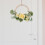 Guirlanda de contas de madeira com flores de tecido para decoração de casa, multicolorida, para parede ou porta, 31,75 cm (12,5 polegadas) 3