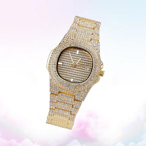 Ανδρικό ρολόι χειρός OUNONA Casual Golden1Pack με μοντέρνο σχεδιασμό και χρονομέτρηση