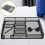 Bureau-organizer van gaas, metalen documentenhouder, documentenorganizer voor op het bureau. 4