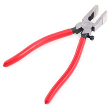 Handle Breaking Cutting Glass Pliers Stained Glass Tools Flat End Glass Pliers Flat Glass Trimming Pliers Hand Tool Red