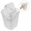 OUNONA white marble trash can with swing lid 4