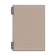 Carnet à spirale épaisse, format A5, non irritant, transparent, détachable, noir.