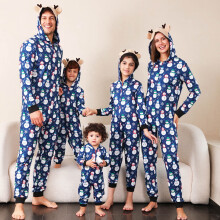 Ensembles de pyjamas de Noël assortis pour toute la famille, grenouillères à capuche imprimées bonhomme de neige, combinaisons douillettes pour