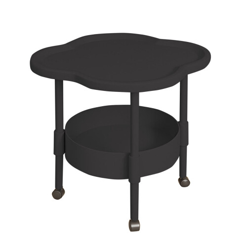 Comodino in plastica nera 44x44x48 cm 1