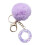 Porte-clés pendentif alphabet pompon violet 26 lettres 5