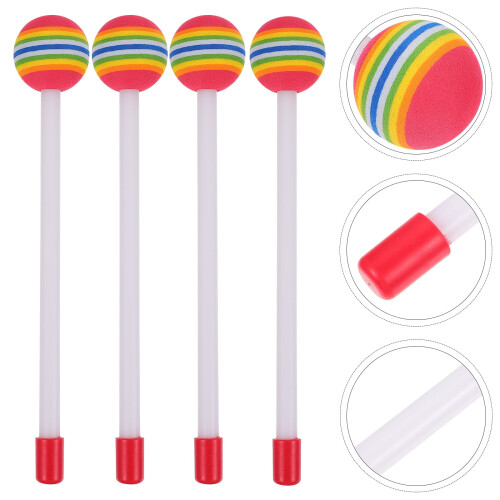 Drum Sticks Kids Practice Rainbow Color 4 Pcs 2