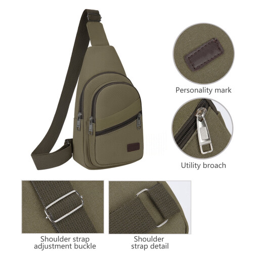 Τσάντες Crossbody για άνδρες, Τσάντα Crossbody από καμβά, σακίδιο πλάτης ώμου, καθημερινή 2