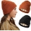 2 τεμάχια καπέλα Beanie για γυναίκες και άνδρες χειμώνα, σκούφοι με σατέν επένδυση, 8