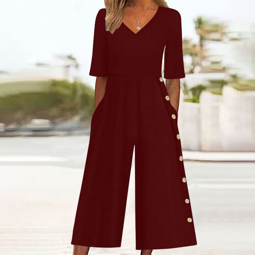 Γυναικείες Ολόσωμες Φόρμες Casual Καλοκαιρινές Μοντέρνες και Άνετες Μονόχρωμες 1