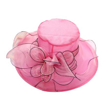 Blomster Organza Bred Skygge Kirke Fascinator Dame Tea Party Solhat