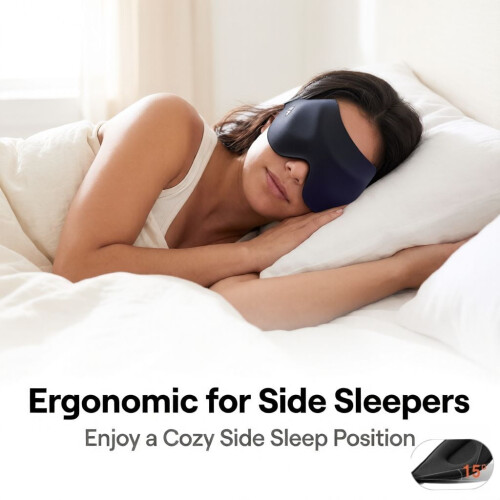 Μάσκα ύπνου 3D Contour με Memory Foam και ρυθμιζόμενο λουράκι 1