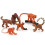 Macaco de brinquedo decorativo, modelo sólido com cauda longa, 6 peças 7
