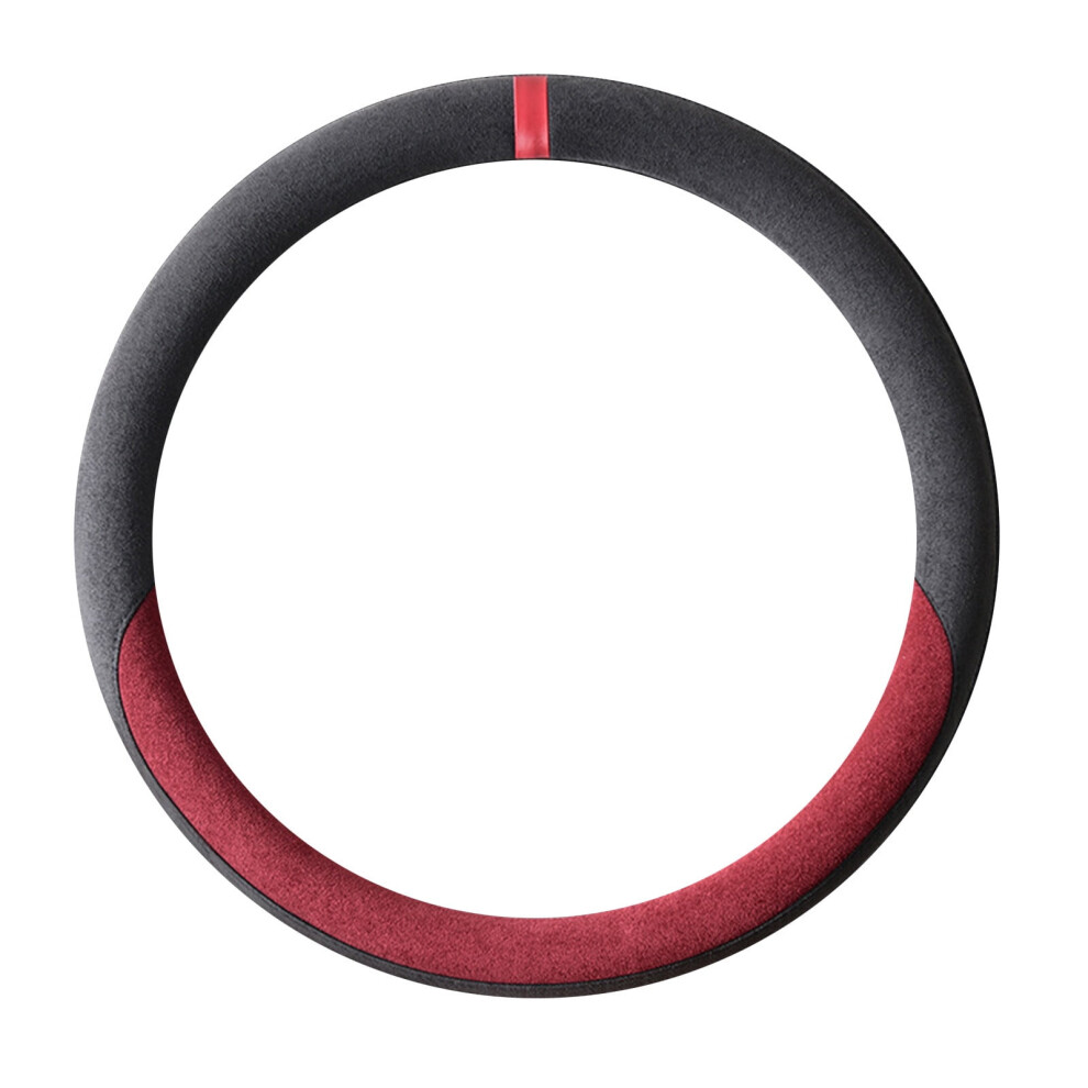 Suede Leather Steering Wheel Cover Â Non-Slip, Sweat-Absorbent, Breathable, Universal Fit, Compatible With All Cars Trucks 9162407012817