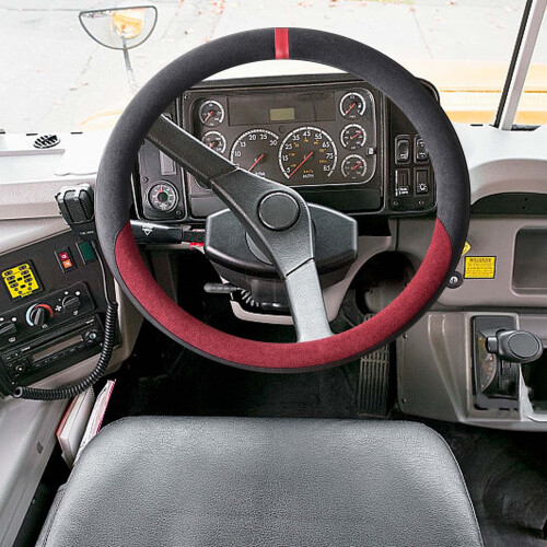 Microfiber Leather Steering Wheel Cover Breathable Anti-Slip 1