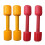 Conjunto de 2 halteres Worgeous para exercícios infantis, em plástico vermelho, 18,5 x 4 cm (7,3 x 1,6 polegadas). 4