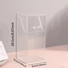 Sealbhóir Scuab Smididh Glan – Eagróir Stórála Plaisteach do Scuaba Cosmaidí & Uirlisí Áilleachta (Píosa 1)