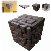 Impossible Corners3D vægkunstklistermærke – Optisk illusion stereoskopisk kubeklistermærke, moderne bolig-/kontorindretning (kompatibel med