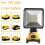 Lanterna LED Sem Fio de 18V Li-Ion com Porta de Carregamento USB e Tipo-C, 4 Polegadas para Holofotes para 4