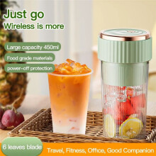 Licuadora Portátil Inalámbrica de Frutas, Exprimidor de Jugos con Carga USB, Color Rosa.